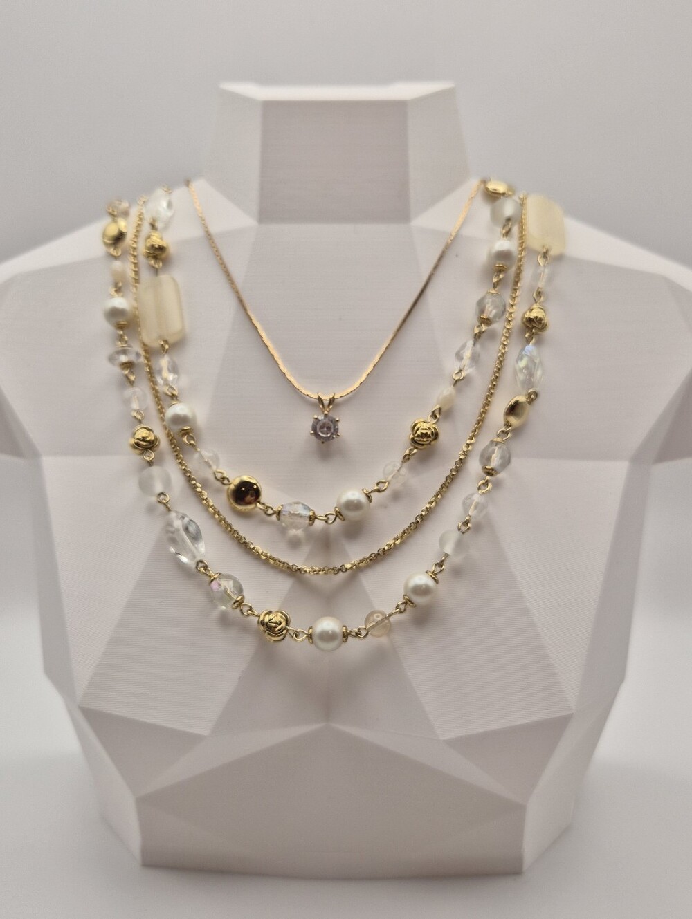 Lia Sophia Gold and Pearl Necklace Collection